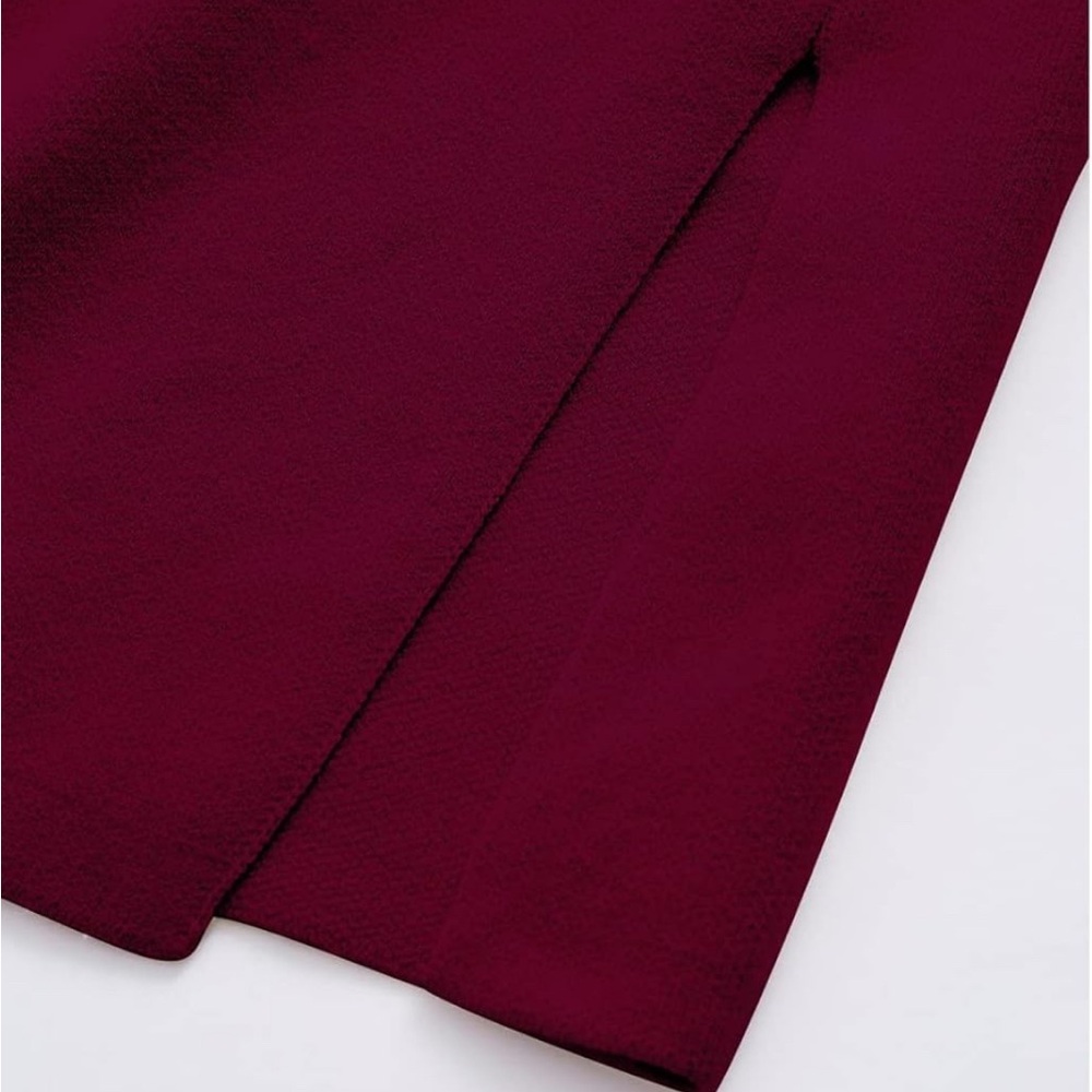 Burgundy Knit Open Cardigan Large - Picture 7 of 9